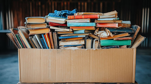 a box full of older books