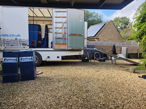 Removal lorry loading in progress