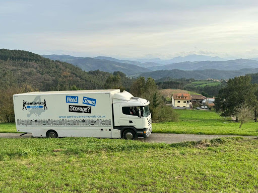 Gentlevan Removals' removal vehicle in northern Spain