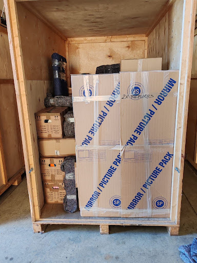 part-load removal shipment in a storage container waiting for delivery